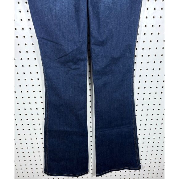 Spanx EveryWear Flare Jeans Dark Wash High Rise Long Blue Midnight Shade size S - Picture 5 of 9